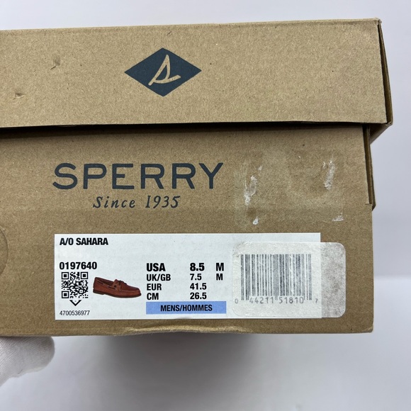 SPERRY TOP SIDER, MEN’S 8.5, EUROPE 41.5, CAMEL COLOR, ANTI SLIP BOAT SHOES - Picture 14 of 15